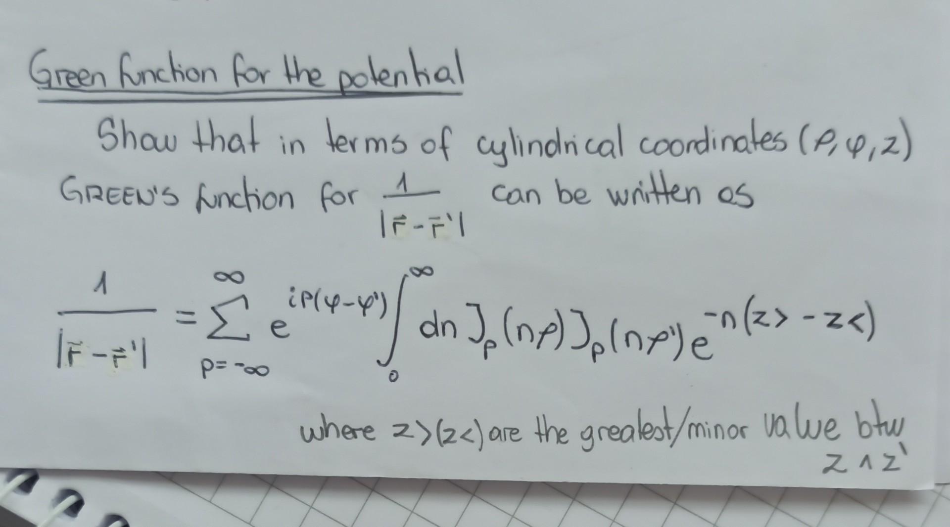 Green function for the potential Shaw that in terms