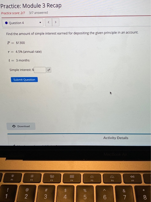 Solved Practice: Module 3 Recap Practice score: 277 3/7 | Chegg.com