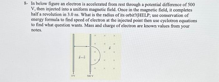 solved-8-in-below-figure-an-electron-is-accelerated-from-chegg