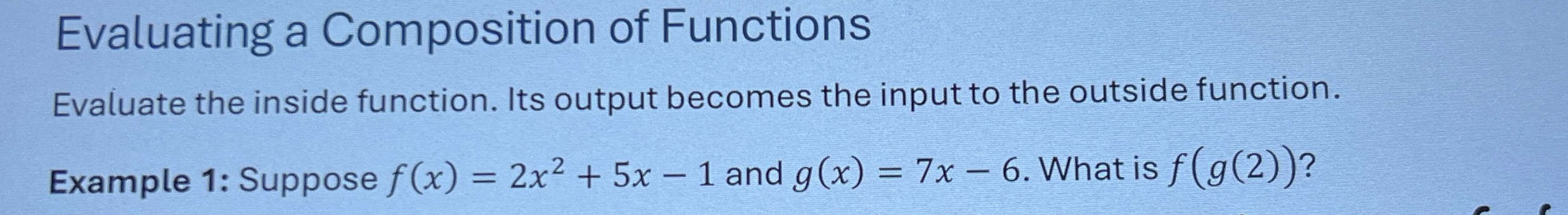 Solved Evaluating a Composition of FunctionsEvaluate the | Chegg.com