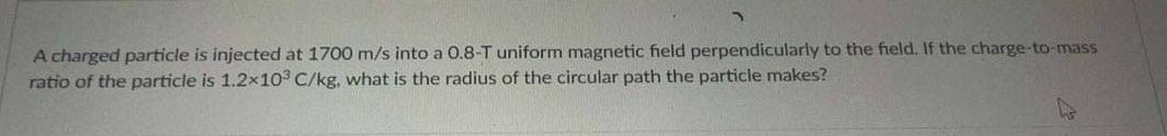 Solved A Charged Particle Moving In A Uniform Magnetic Field | Chegg.com