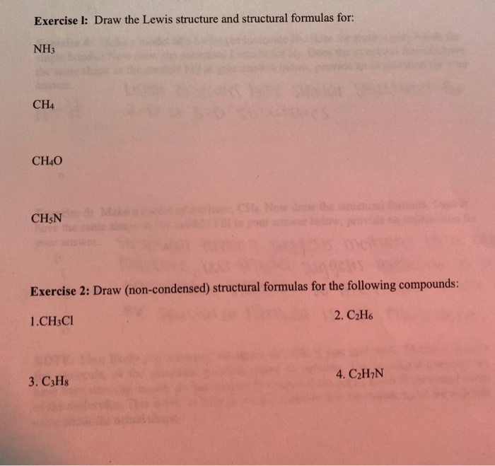 Exercise L Draw The Lewis Structure And Structural Chegg Com