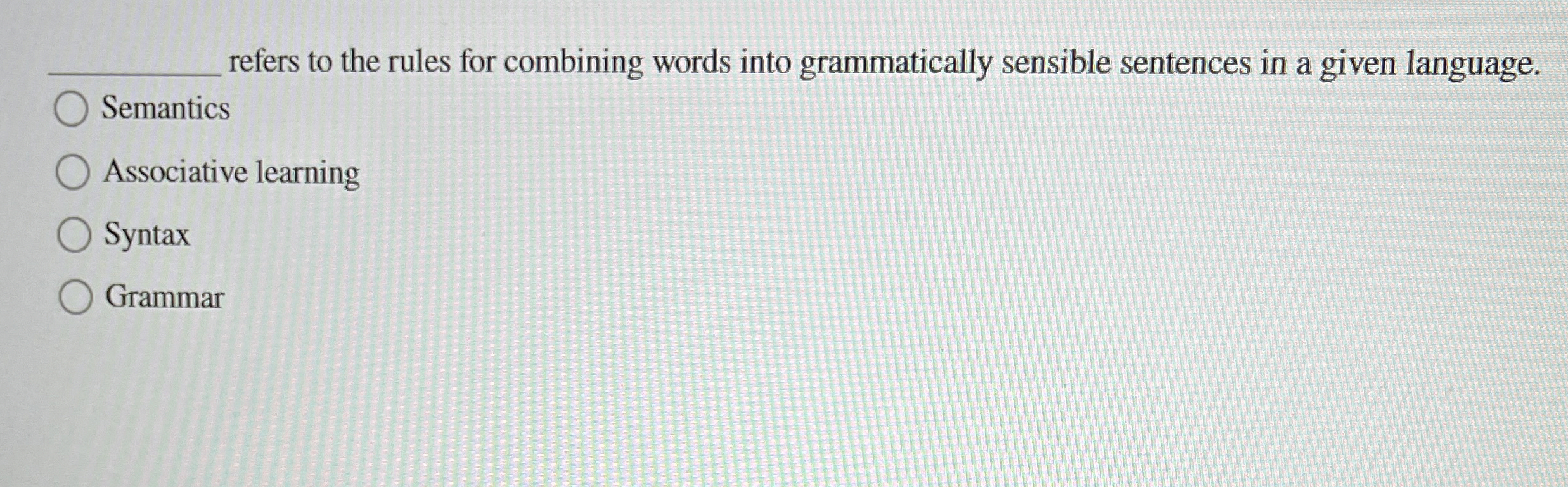 [Solved] q, refers to the rules for combining words into
