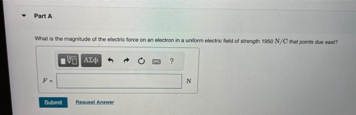 Solved What is the magnitude of the electric force on an | Chegg.com