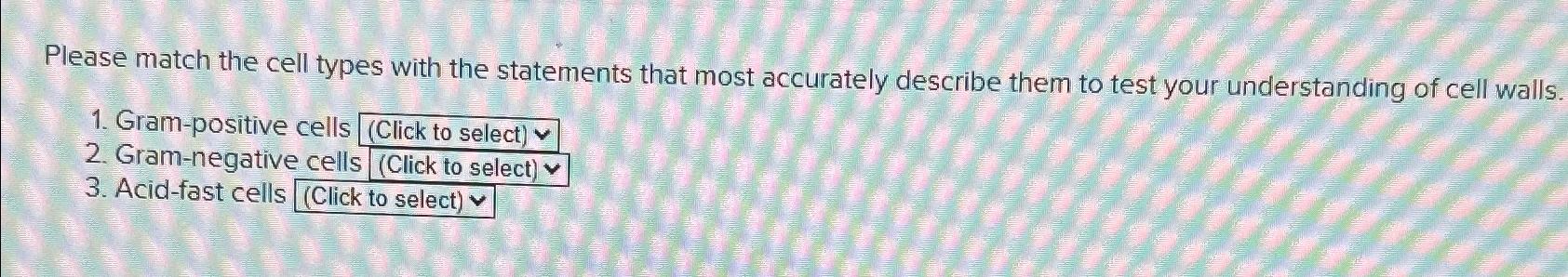 Solved Please match the cell types with the statements that | Chegg.com