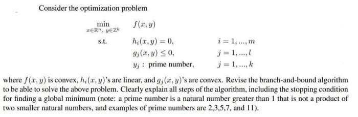 Solved Consider the optimization problem min TER", VEZ s.t. | Chegg.com