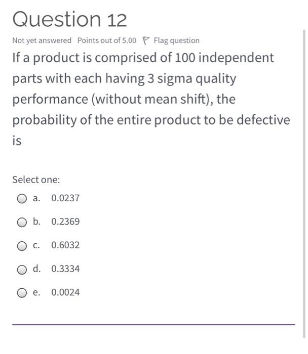 Solved Question 12 Not yet answered Points out of 5.00 P | Chegg.com