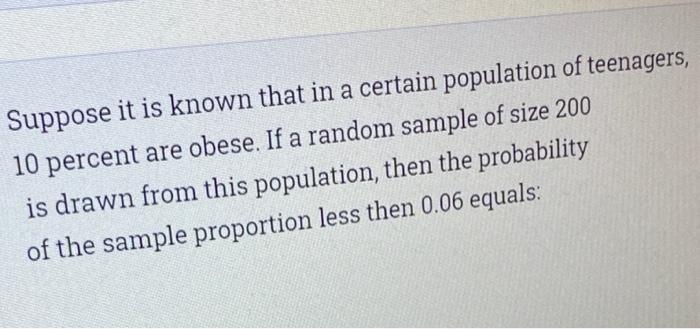 Solved Suppose it is known that in a certain population of | Chegg.com