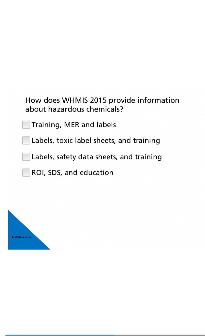 Whmis sales building blocks