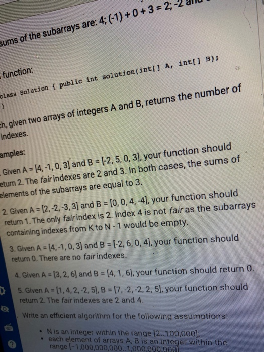 Solved Given Two Arrays B Consisting N Integers Index K Named Fair Four Sums 0 K 1 K N 1 B 0 3827