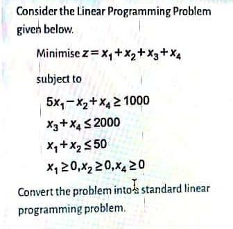 Solved Consider the Linear Programming Problem given below. | Chegg.com