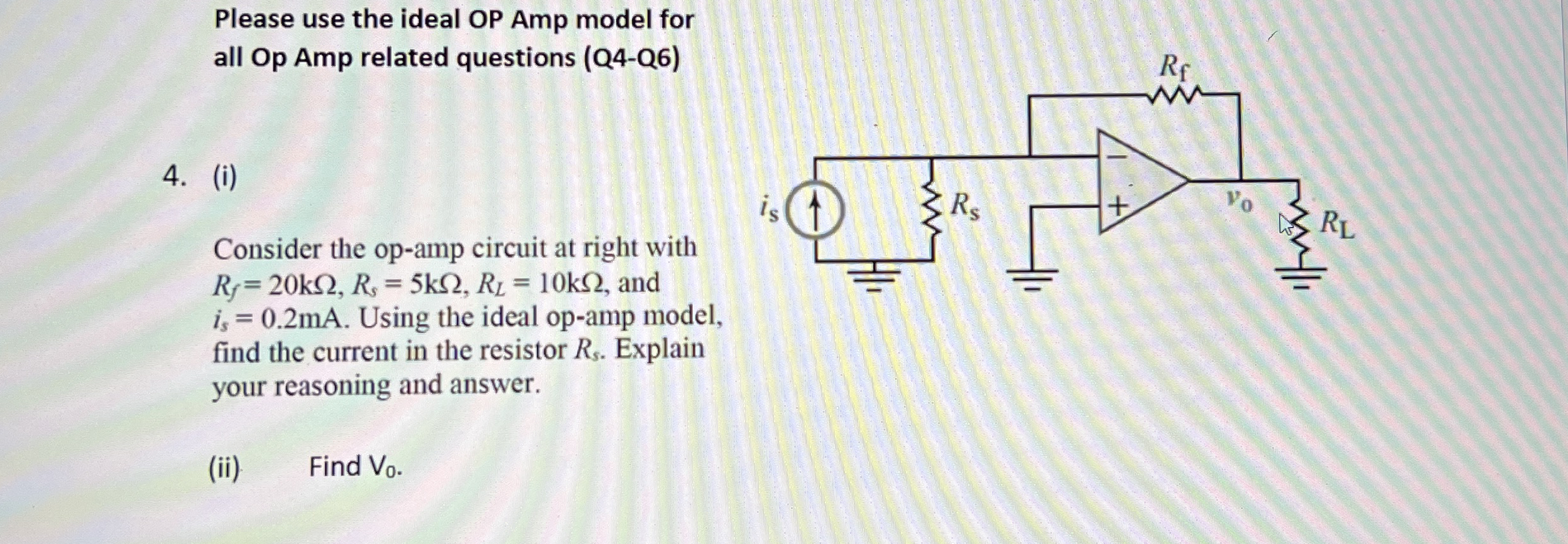 Please use the ideal OP Amp model forall Op Amp | Chegg.com