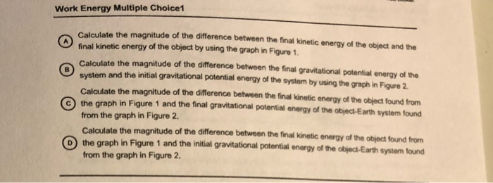 Solved AP Physics 1 Work Energy Multiple Choice1 25. Kinetic | Chegg.com