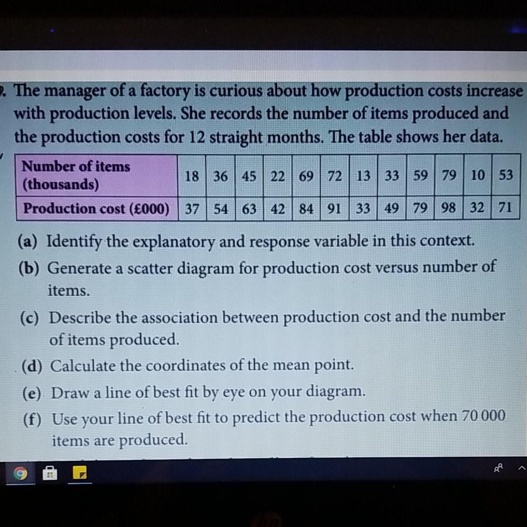 Solved . The manager of a factory is curious about how | Chegg.com