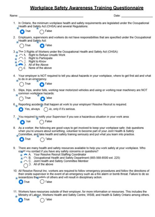 office safety quiz