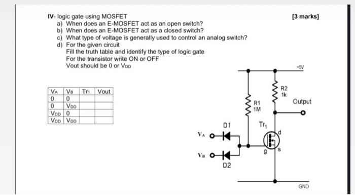 II) Design A CS Amplifier Using E-MOSFET With Voltage | Chegg.com