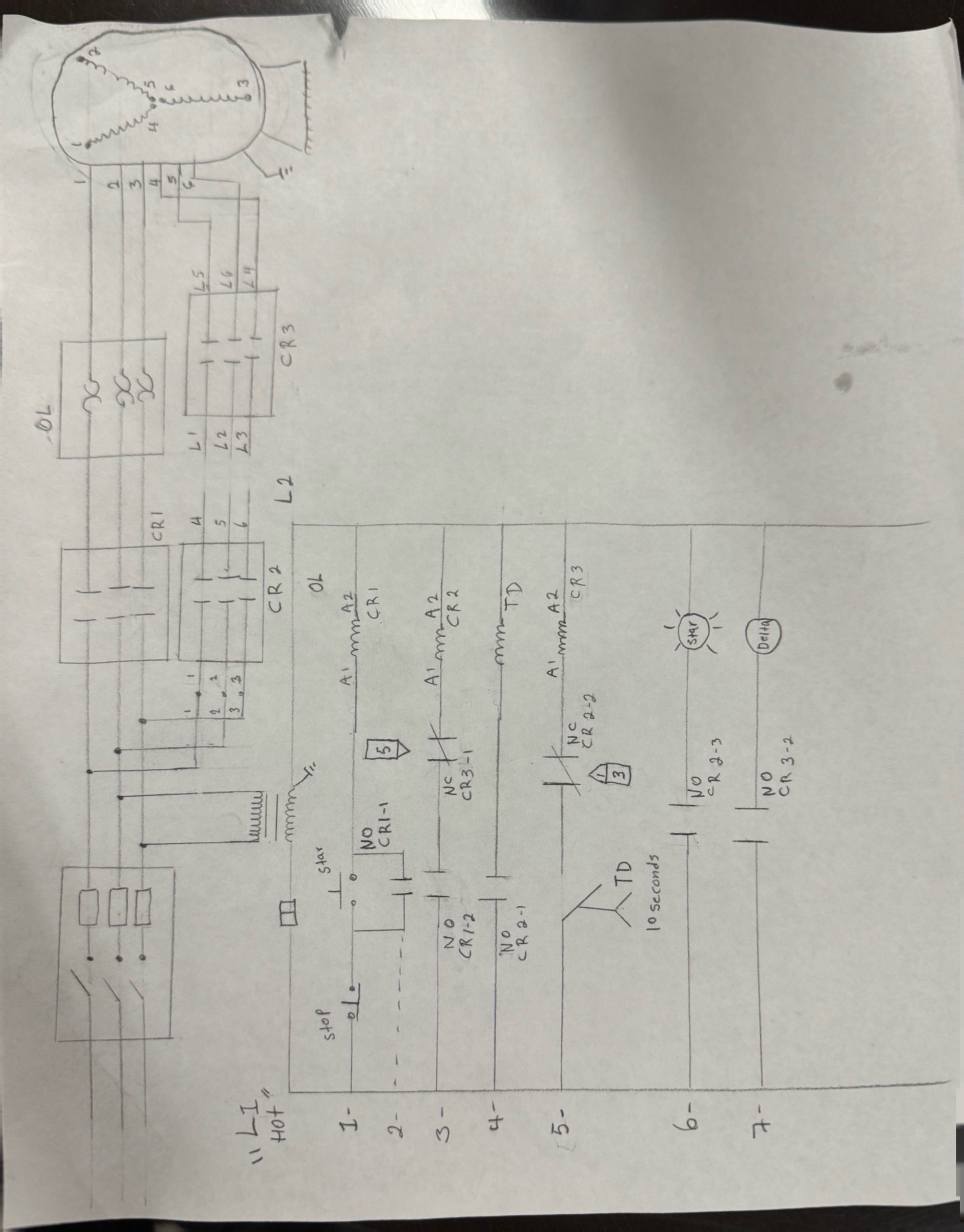 Solved Can you help me how read this circuit motor Schematic | Chegg.com