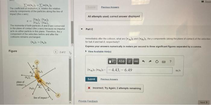 Solved Previous Answers All attempts used; correct answer | Chegg.com