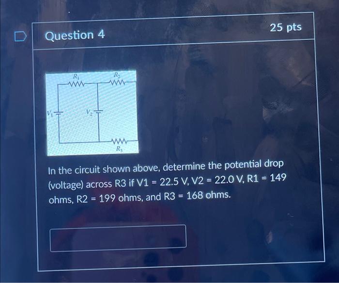 Solved In The Circuit Shown Above, Determine The Potential | Chegg.com