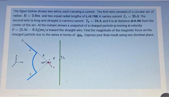 Solved The figure below shows two wires, each carrying a | Chegg.com