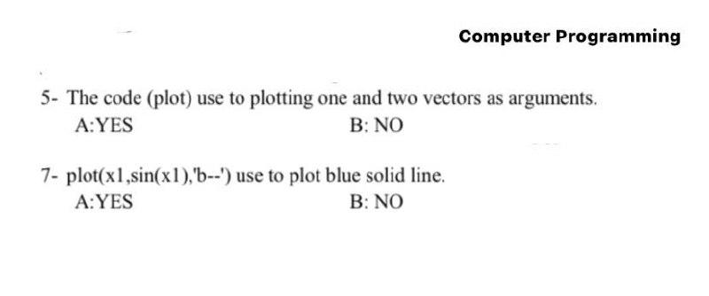 Solved Computer Programming 5- The code (plot) use to | Chegg.com
