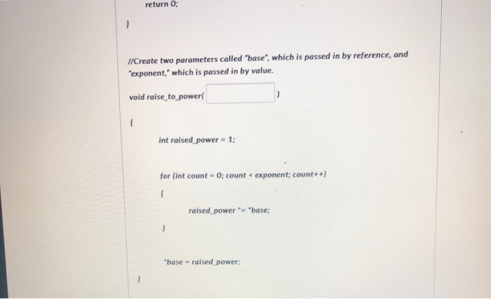 Solved The following is a program contains a function that | Chegg.com