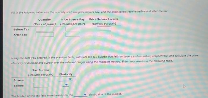 Solved 7. Effect of a tax on buyers and sellers The | Chegg.com