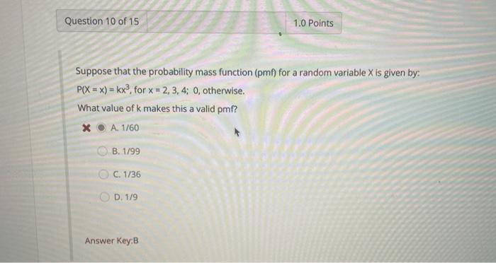 Solved Question 10 of 15 1.0 Points Suppose that the | Chegg.com