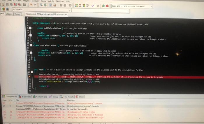 Solved Hello i need help fixing my code errors on line 25 & | Chegg.com