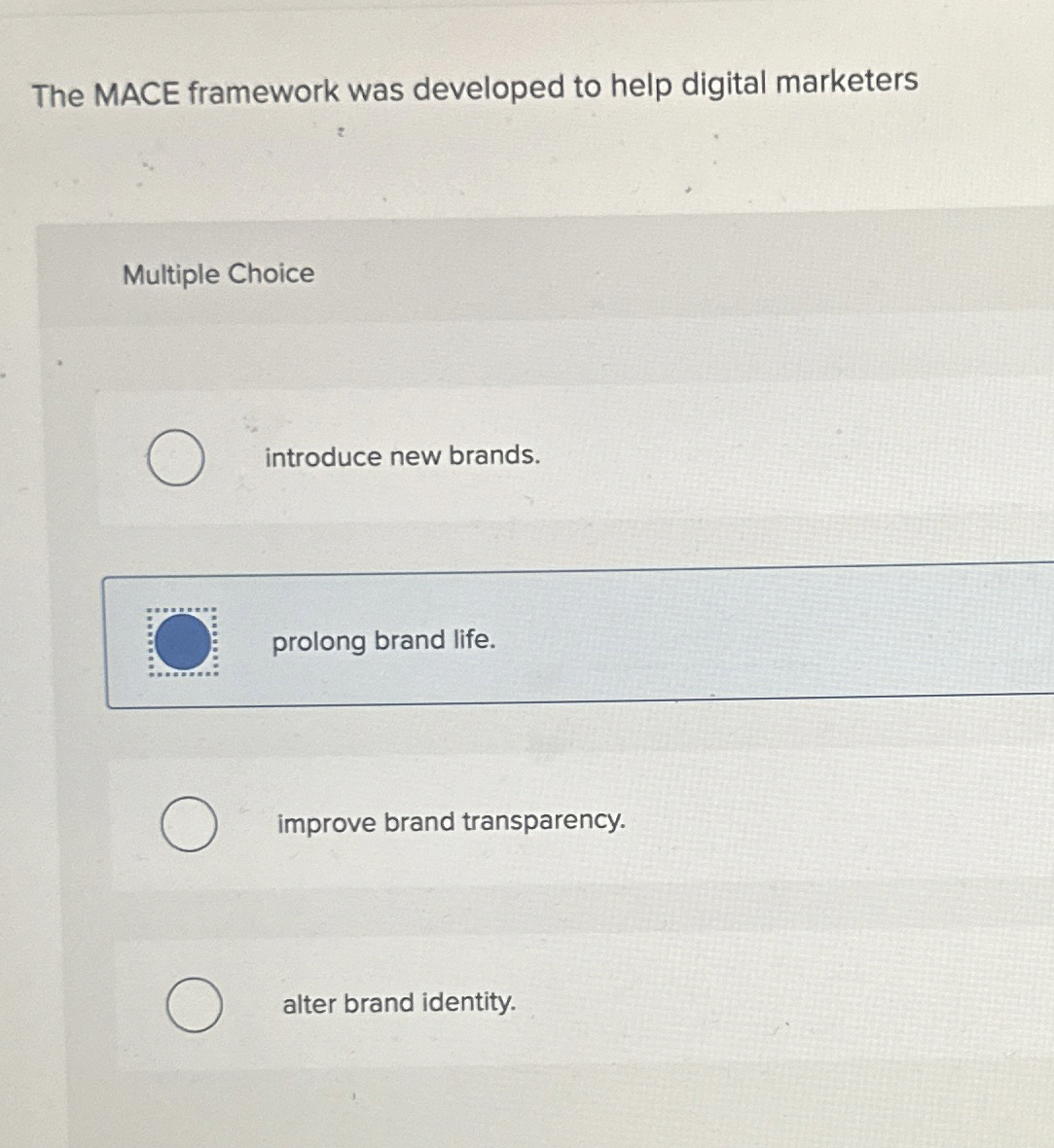 Solved The MACE framework was developed to help digital | Chegg.com