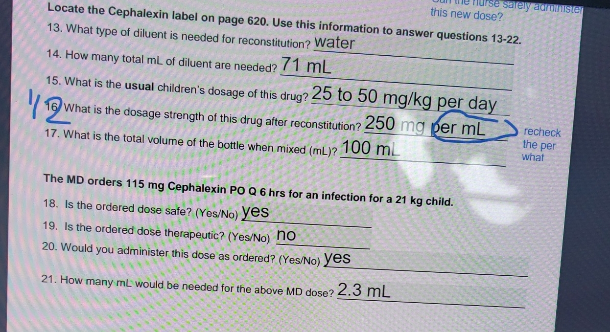 Solved What type of diluent is needed for reconstitution?