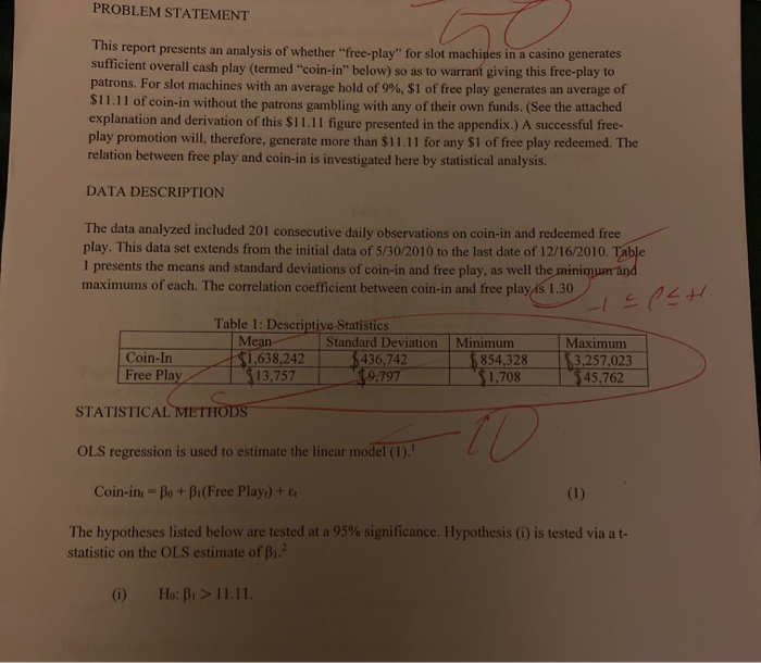 Statement Machine Problem PROBLEM STATEMENT This report presents an analysis of | Chegg.com