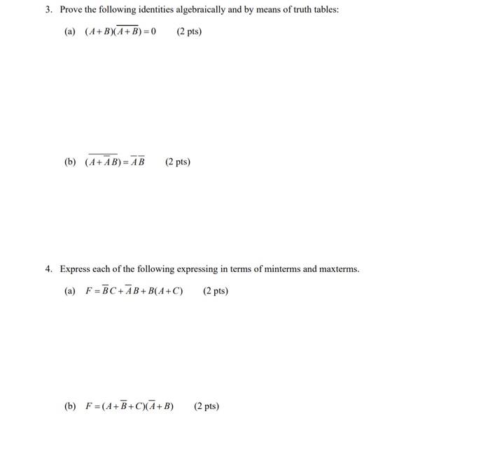 Solved Need Help With 3 (a) And (b) And 4 (a) And (b)3. | Chegg.com