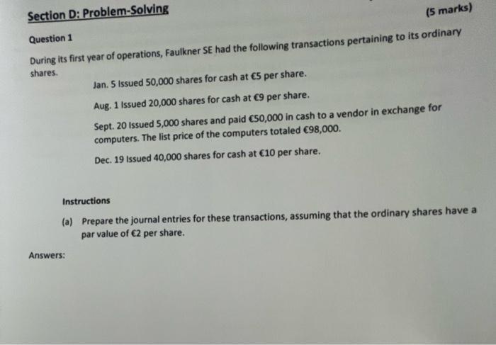 Solved 1 The sale of a depreciable asset resulting in a Chegg com