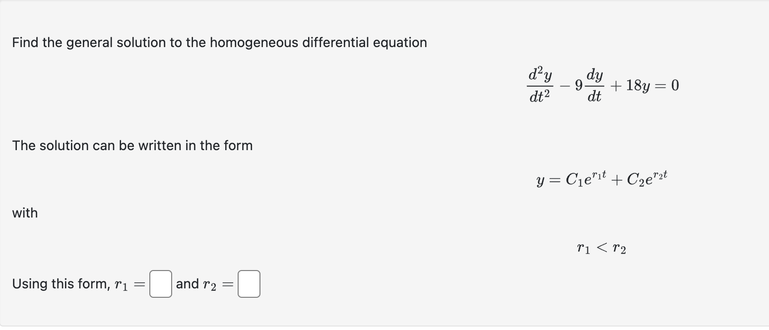 Solved Find The General Solution To The Homogeneous 3008