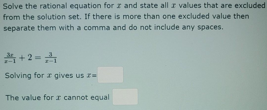 Solved Solve the rational equation for r and state all x | Chegg.com