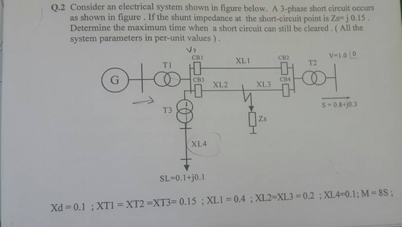 Solved Q.2 Consider an electrical system shown in figure | Chegg.com