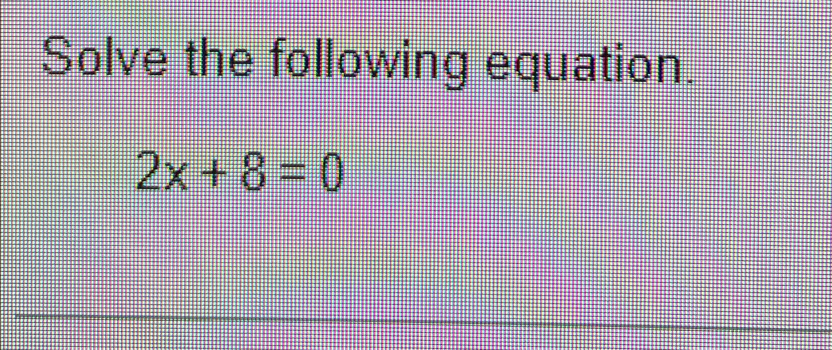 solve the equation x 2 4x 8 0