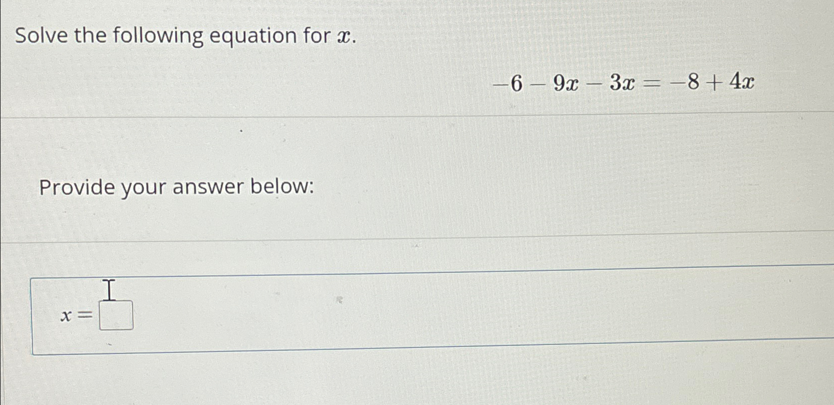Solved Solve the following equation for | Chegg.com