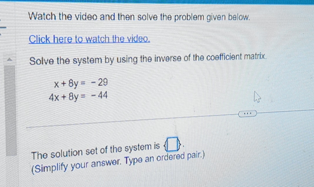 Solved Watch the video and then solve the problem given | Chegg.com