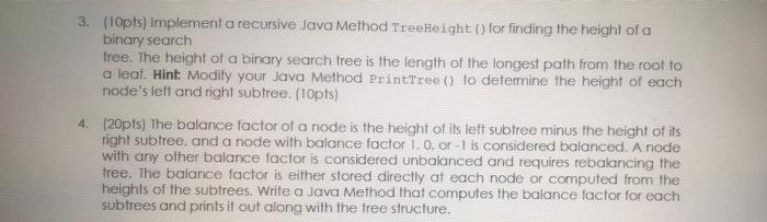 Solved 3. (10pts) Implement a recursive Java Method | Chegg.com