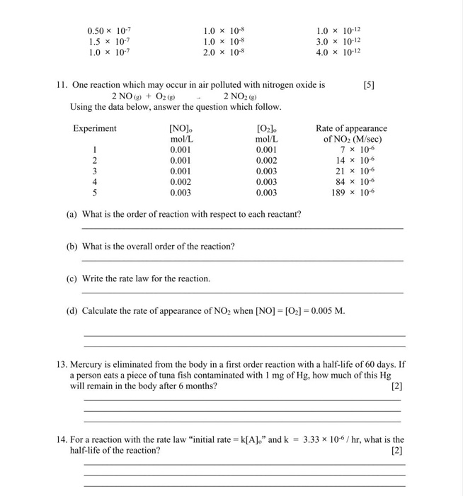 Solved 3. For EACH of the following reactions, list TWO ways | Chegg.com