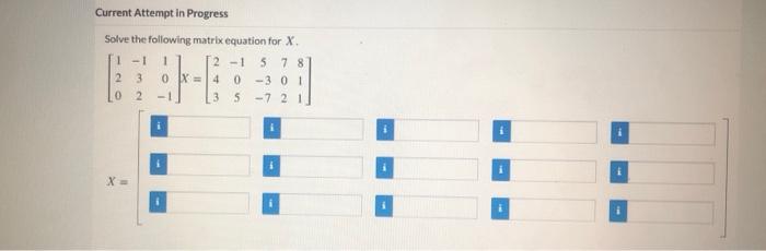Solved Current Attempt in Progress Solve the following | Chegg.com