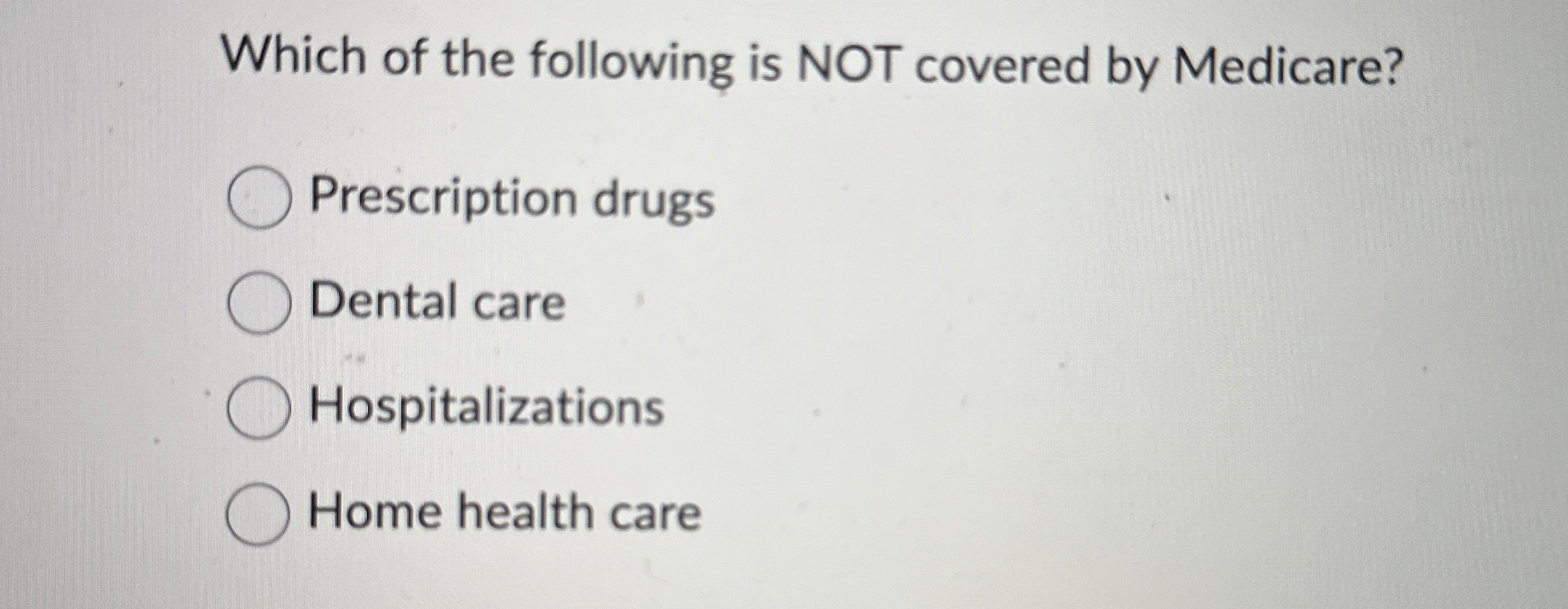 Solved Which of the following is NOT covered by