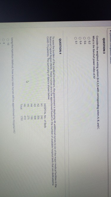 Solved Question Completion Status: QUESTION 1 4 points The | Chegg.com