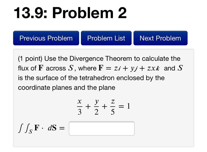 Solved 13.9: Problem 2 Previous Problem Problem List Next | Chegg.com