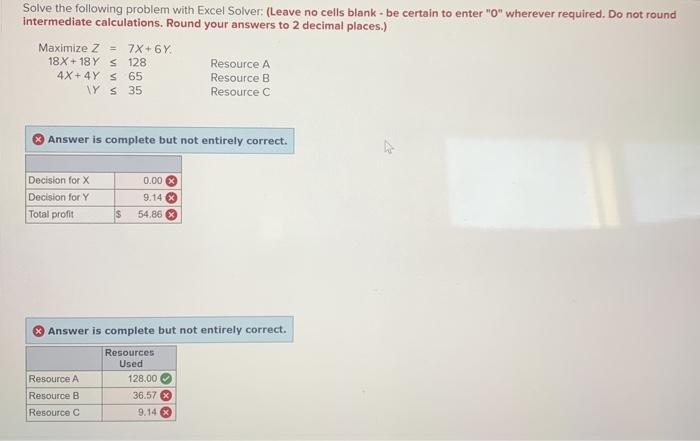 Solved Solve the following problem with Excel Solver: (Leave | Chegg.com