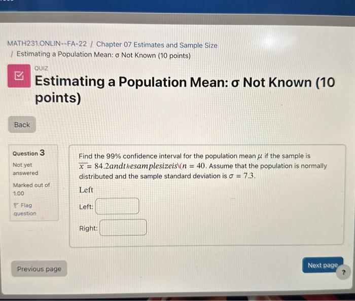 Solved Find the 95% confidence interval for the population | Chegg.com