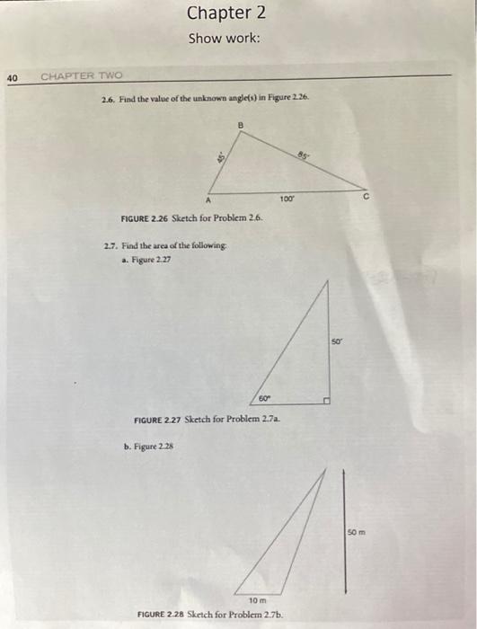 Solved Chapter 2 Show work: Surveying Mathematics 2.2. The | Chegg.com