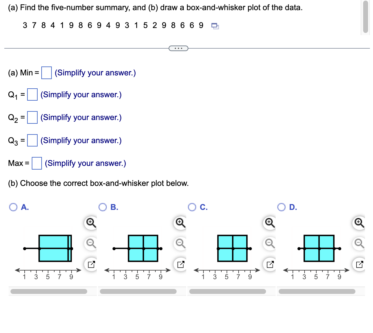 Solved (a) ﻿Find the five-number summary, and (b) ﻿draw a | Chegg.com